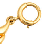 14 Karat Gold Swirl Bracelet with 8 Heart Shaped Synthetic Spinels - Image 3