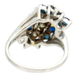 Blue Sapphire and 0.75 Total Carat Diamond Ring in 14 Karat White Gold - Image 4