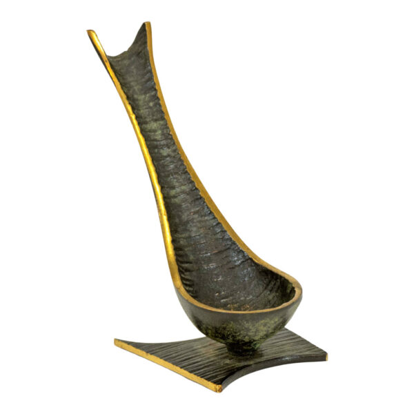 Vintage Brutalist Bronze Pipe Rest - Image 1