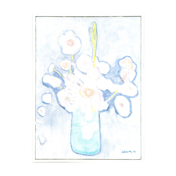 ED SHUTTLEWORTH “White Still Life” Original Oil and Acrylic on Canvas - Image 1