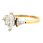 Vintage 0.93 Total Carat Marquise Cut Diamond Ring in 14 Karat Gold - Image 3