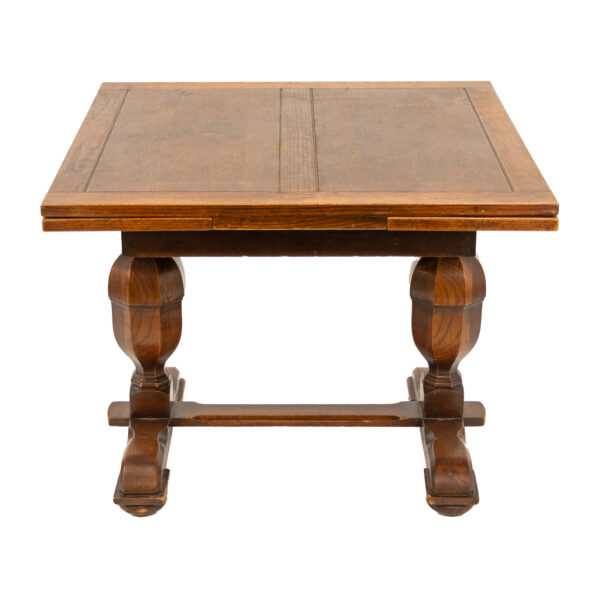 Antique Art Nouveau Oak Refectory Style Dining Table with 5 Chairs - Image 2