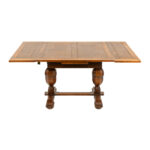 Antique Art Nouveau Oak Refectory Style Dining Table with 5 Chairs - Image 4
