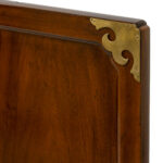 Vintage HENREDON King Size Campaign Style Headboard - Image 2