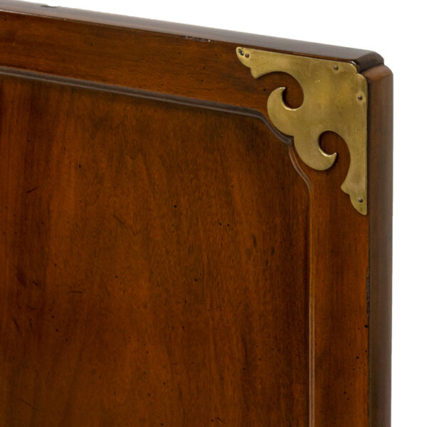 Vintage HENREDON King Size Campaign Style Headboard - Image 2