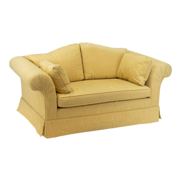 Camelback Loveseat in Buttercream Moiré - Image 2