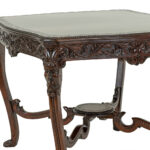 Heavily Carved Mahogany Parlor Table with Old Man of the North Motif - Image 2