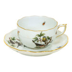11 Piece HEREND Rothschild Bird Cups and Saucers - Image 2
