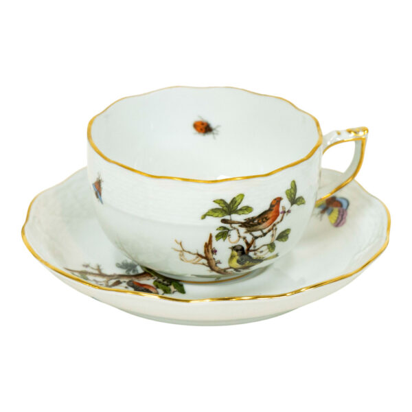 11 Piece HEREND Rothschild Bird Cups and Saucers - Image 3