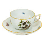 11 Piece HEREND Rothschild Bird Cups and Saucers - Image 5