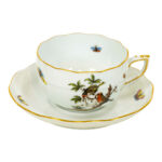 11 Piece HEREND Rothschild Bird Cups and Saucers - Image 6