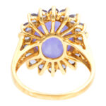 Purple Nephrite and Tanzanite Ring in 14 Karat Gold - Image 2