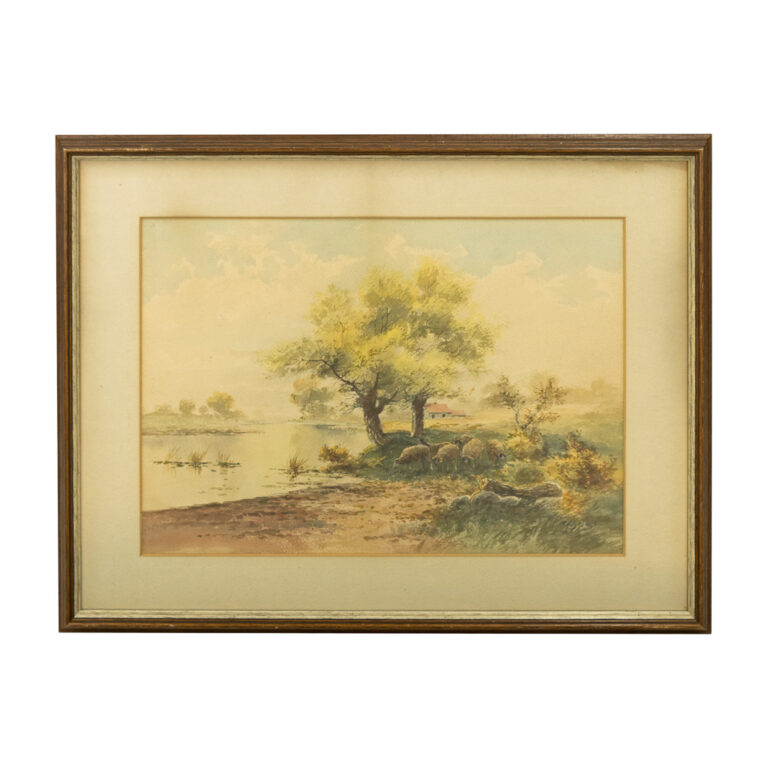 R. HILLS BEMISH Original Watercolor of a Landscape | Grandview Mercantile