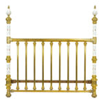 Victorian Full Size Brass and Hand Painted Porcelain Poster Bed - Image 3