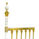 Victorian Full Size Brass and Hand Painted Porcelain Poster Bed - Image 4