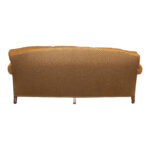 LILLIAN AUGUST Sofa in Gold and Burgundy Diamond Patterned Upholstery - Image 8