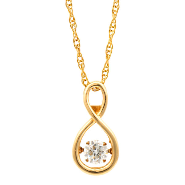 0.49 Total Carat “Shimmering” Diamond Pendant Necklace in 14 Karat Gold - Image 1