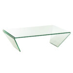 Rectangular Bent Glass Coffee Table