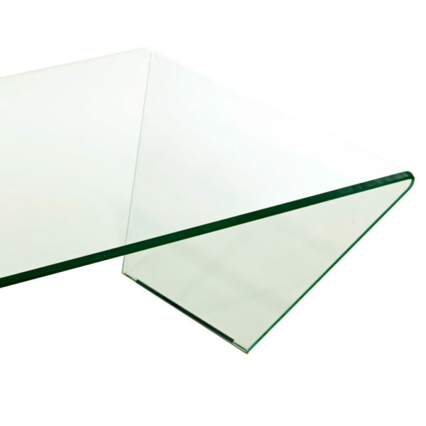 Rectangular Bent Glass Coffee Table - Image 3