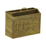 Vintage Old Colonial Brass Magazine Box - Image 2