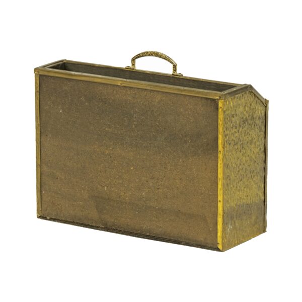 Vintage Old Colonial Brass Magazine Box - Image 3