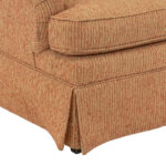 SHERRILL Coral and Gold Tweed Upholstered English Armchair - Image 5