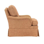 SHERRILL Coral and Gold Tweed Upholstered English Armchair - Image 6