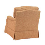 SHERRILL Coral and Gold Tweed Upholstered English Armchair - Image 7