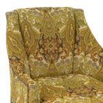 ARHAUS Tapestry Style Upholstered Accent Chair and Ottoman - Image 3