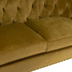 RALPH LAUREN Loveseat in Button Tufted Olive Velvet - Image 5