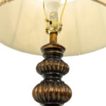 Pair of Burnished Gold Stacked Fluted Orb Lamps - Image 3