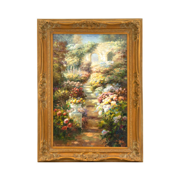 Signed C. EISENBERG Original Oil on Canvas of a Garden Landscape - Image 1