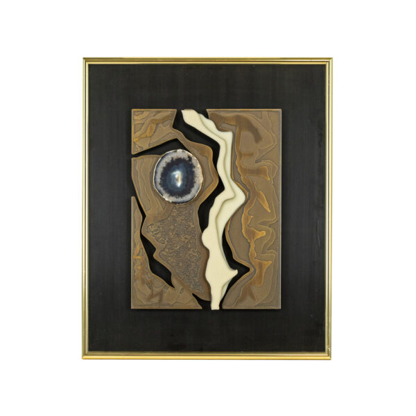 Brass and Agate Wall Art - Image 1