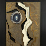 Brass and Agate Wall Art - Image 2