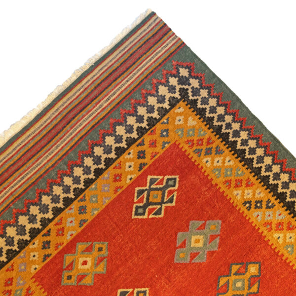 NEW 4’10” x 9’5” MALTI RUGS Kilim Triple Stitched Wool Rug - Image 1