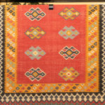 NEW 4’10” x 9’5” MALTI RUGS Kilim Triple Stitched Wool Rug - Image 2