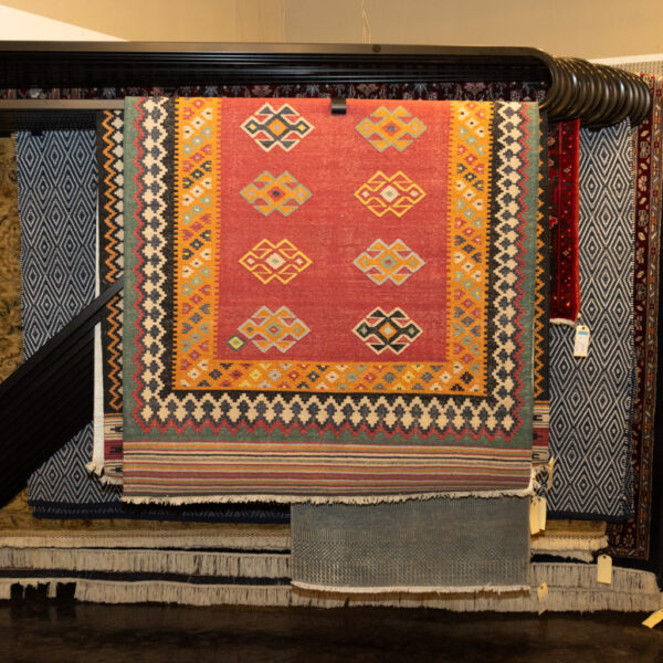 NEW 4’10” x 9’5” MALTI RUGS Kilim Triple Stitched Wool Rug - Image 6