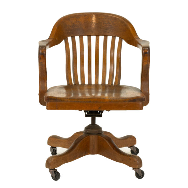 Vintage Oak Banker’s Chair - Image 1