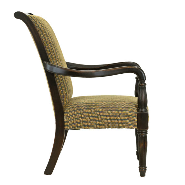 FAIRFIELD CHAIR CO. Wood Framed Armchair in Distressed Black - Image 6