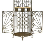 Iron and Tessellated Stone Birdcage Style Wine Rack - Image 2