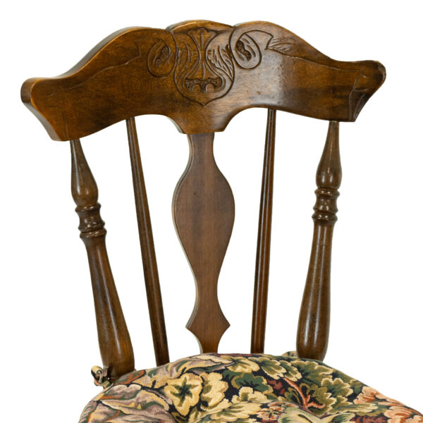 Antique Victorian Piano Chair with Metal Claw Feet - Image 2