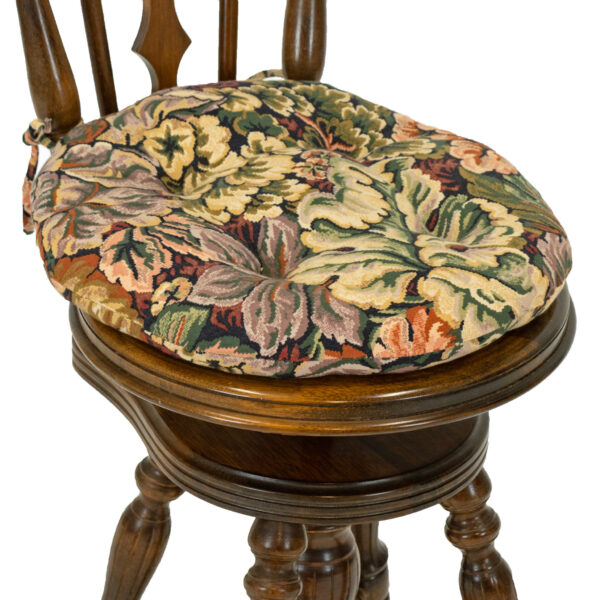 Antique Victorian Piano Chair with Metal Claw Feet - Image 3