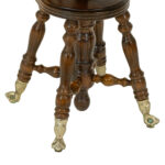 Antique Victorian Piano Chair with Metal Claw Feet - Image 4