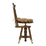 Antique Victorian Piano Chair with Metal Claw Feet - Image 5