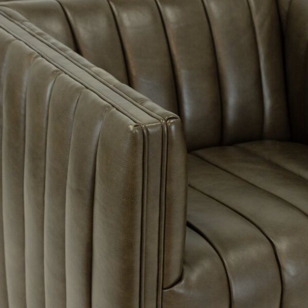 ELM AND IRON Addison Swivel Chair in Deacon Wolf Leather - Image 3