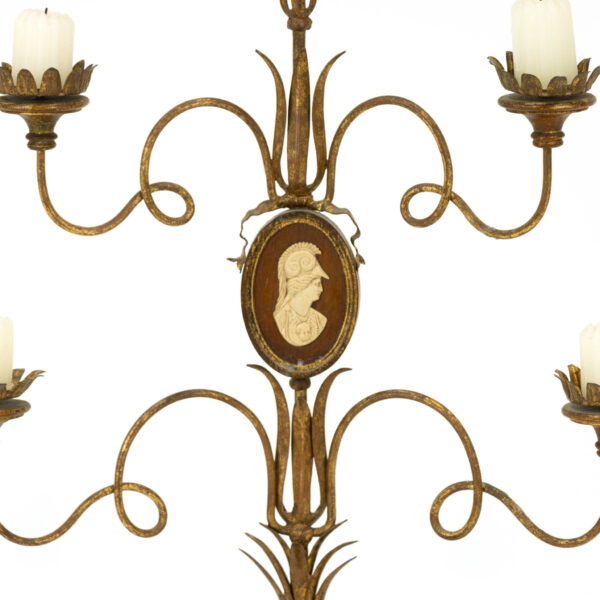 Vintage Pair of Italian Hand Painted Candelabras - Image 2
