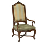 HENREDON Set of 8 Fabric and Leather Dining Chairs - Image 5