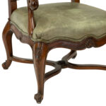 HENREDON Set of 8 Fabric and Leather Dining Chairs - Image 4