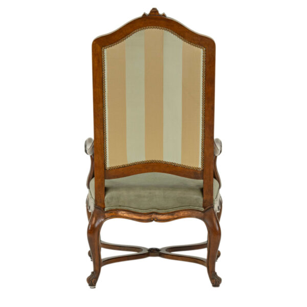 HENREDON Set of 8 Fabric and Leather Dining Chairs - Image 9