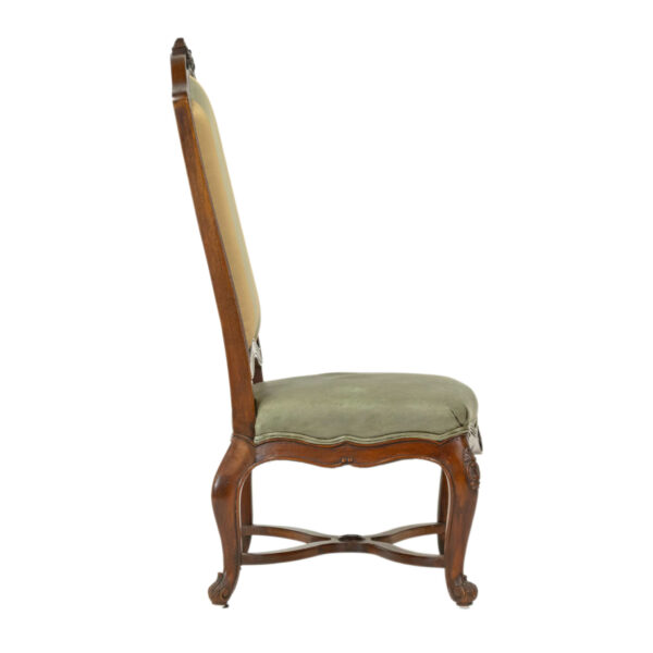 HENREDON Set of 8 Fabric and Leather Dining Chairs - Image 8